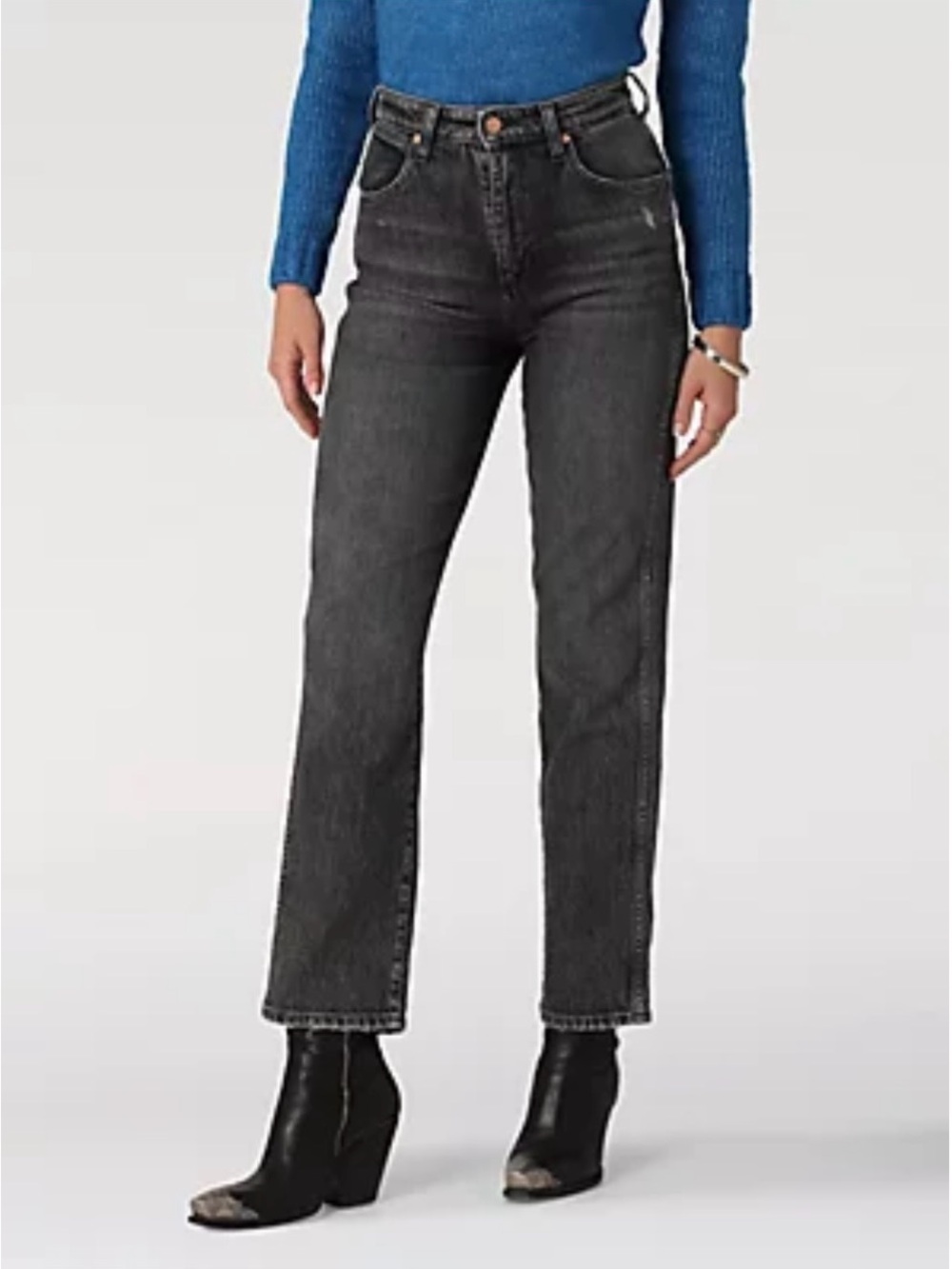 Wrangler Women’s Mom Jeans in Washed Black, 31